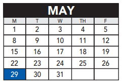 District School Academic Calendar for Secondary Technical EDUC. PROG. for May 2023