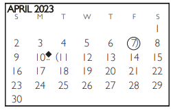 District School Academic Calendar for Corey Elementary for April 2023