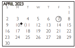 District School Academic Calendar for Webb Elementary for April 2023