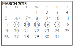 District School Academic Calendar for Short Elementary for March 2023