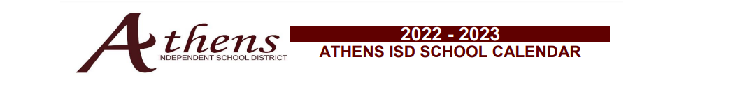 District School Academic Calendar for Athens High School
