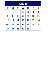 District School Academic Calendar for Fain Elementary School for June 2023