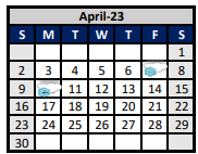 District School Academic Calendar for Aubrey High School for April 2023