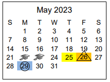 District School Academic Calendar for New America School for May 2023