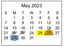 District School Academic Calendar for Mrachek Middle School for May 2023