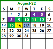 District School Academic Calendar for Liberty Elementary for August 2022