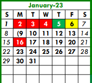 District School Academic Calendar for Azle Elementary for January 2023