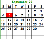 District School Academic Calendar for Eagle Heights Elementary for September 2022