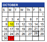 District School Academic Calendar for Bandera High School for October 2022