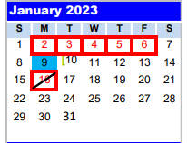 District School Academic Calendar for Gulf Coast High School for January 2023