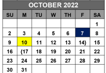 District School Academic Calendar for Bastrop Intermediate for October 2022