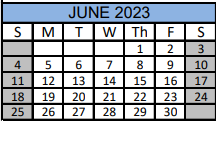 District School Academic Calendar for Bay City High School for June 2023
