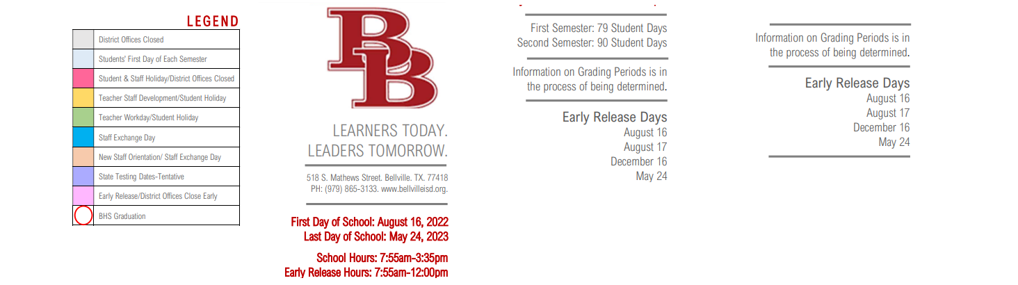 District School Academic Calendar Key for West End Elementary