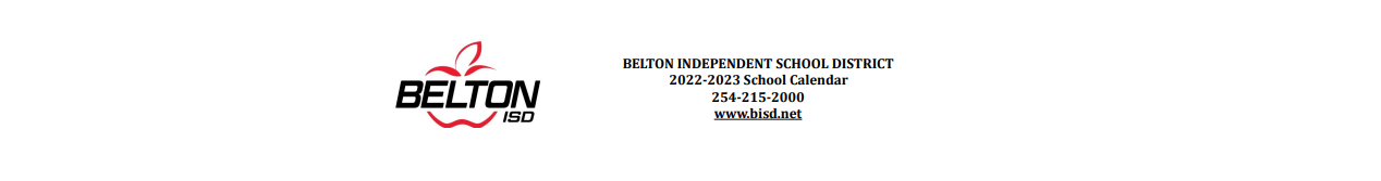 District School Academic Calendar for Belton High School