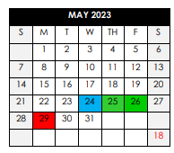 District School Academic Calendar for Ingram/pye Elementary School for May 2023