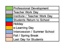 District School Academic Calendar Legend for Epic School