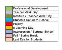 District School Academic Calendar Legend for Engle Day Treatment