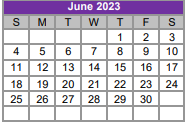 District School Academic Calendar for New Elementary for June 2023