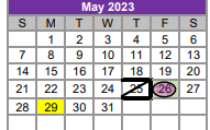 District School Academic Calendar for Boerne High School for May 2023