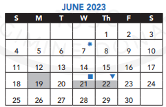 District School Academic Calendar for Lee Academy for June 2023