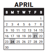 District School Academic Calendar for Whittier Elementary School for April 2023