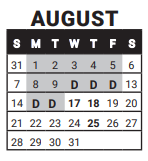 District School Academic Calendar for Emerald Elementary School for August 2022