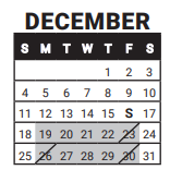 District School Academic Calendar for Foothill Elementary School for December 2022