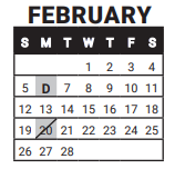 District School Academic Calendar for Boulder Community School/integrated Studies for February 2023