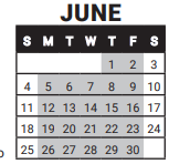 District School Academic Calendar for Horizons K-8 Alternative Charter School for June 2023