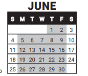 District School Academic Calendar for Louisville Elementary School for June 2023