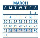 District School Academic Calendar for Jamestown Elementary School for March 2023