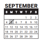 District School Academic Calendar for Sanchez Elementary School for September 2022