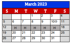 District School Academic Calendar for A P Beutel Elementary for March 2023