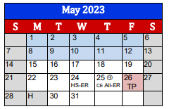 District School Academic Calendar for Lake Jackson Intermediate for May 2023