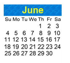 District School Academic Calendar for Delaura Middle School for June 2023