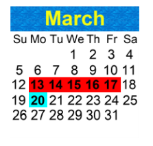 District School Academic Calendar for Bayside High School for March 2023