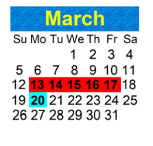 District School Academic Calendar for James Madison Middle School for March 2023