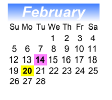 District School Academic Calendar for Hallandale High School for February 2023