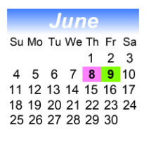 District School Academic Calendar for Eagles Nest Middle Charter School for June 2023