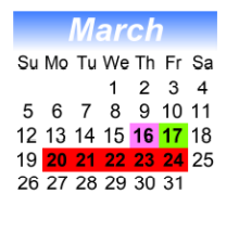 District School Academic Calendar for Florida Intercultural Academy for March 2023