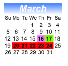 District School Academic Calendar for Lanier-james Education Center for March 2023