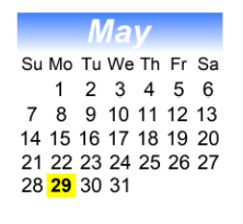 District School Academic Calendar for Sanders Park Elementary School for May 2023