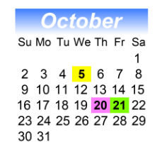 District School Academic Calendar for Glades Middle School for October 2022