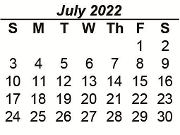 District School Academic Calendar for Brownsboro J H for July 2022