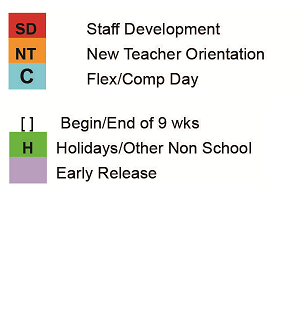 District School Academic Calendar Legend for Brownsboro H S