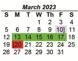District School Academic Calendar for Chandler El for March 2023