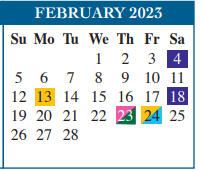 District School Academic Calendar for Besteiro Middle for February 2023