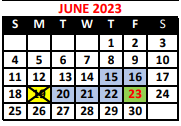 District School Academic Calendar for Emerson School Of Hospitality for June 2023