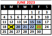 District School Academic Calendar for The Academy School #131 for June 2023