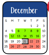 District School Academic Calendar for Smith Co Jjaep for December 2022
